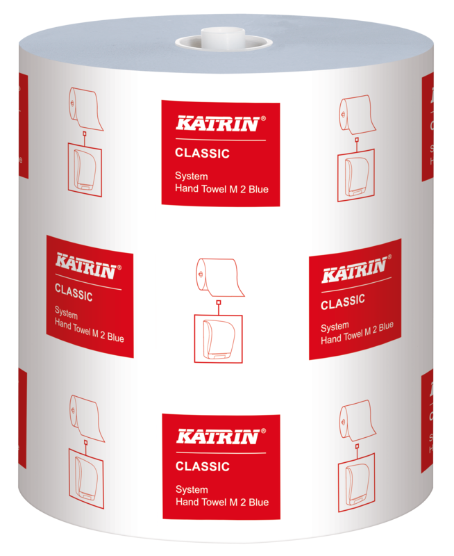 Katrin System Classic Roller Towel Blue 2Ply Food Safe 130m x 6 rolls