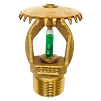 1/2" Bulb-type Sprinkler Head, Upright, Brass, 200 Degree Standard Response