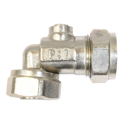 Angle Service Valve Chrome 15mm x 1/2in