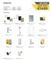 ENSUITE BUNDLE - SOURCE WALL HUNG 50CM TWO DRAWER UNIT GLOSS WHITE ENSUITE PACK