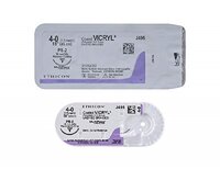 Johnson & Johnson Sutures Coated Vicryl Absorbable 19mm 3/8 Circle RC Needle Pk12 4/0 / 45CM W9386 - DMI Dental Supplies Ireland - Next Day Delivery
