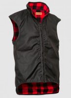 Red Check Wool Lined Province Vest