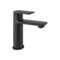 Tucker French Keal Mono Basin Mixer Tap with Click Waste Black