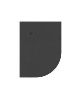 SLATE ANTHRACITE 1200X900MM LH OFFSET QUADRANT SHOWER TRAY & WASTE