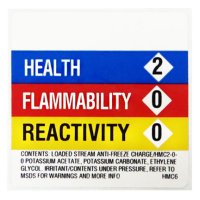 HMIS Label - Anti-freeze (3"W x 3-5/8"H)