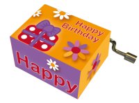 Music box, Happy Birthday, parcels & blossoms