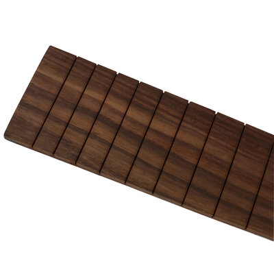 Bass guitar fingerboard, slotted