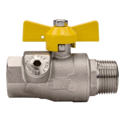 Bolkraan gas 3/4MF-EN 331 MOP 5 - test nippel 1/4F - Vlinder Hendel