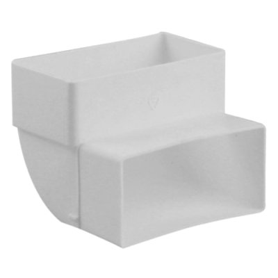 Bocht PVC wit verticaal 204x60