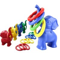 Rainbow Elephant Ring Toss (4 x Elephants,16 x Rings)