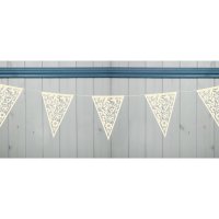 Lace Bunting Ivory - 8m 20 Flags
