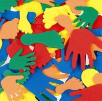 Foam Shapes - Hands & Feet (130 pieces)