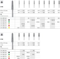 Intensiv SA Coarse Diamond Tall Conical Torpedo Bur - 6pk 878K/023-green - DMI Ireland's Leading Dental Supplier - Next Day Delivery