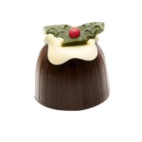 Christmas Pudding - dark rum truffle with holly d�cor 12g - 72pcs