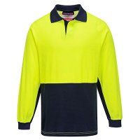 MF213 - Hi-Vis Cotton Comfort Contrast Class D Polo Shirt L/S