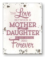 Distressed Wood Plaque/Mother-Daughter (84518)