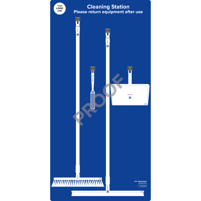 Floor Cleaning Station with Squeegee