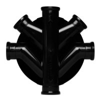 Polydrain 4x4" Inspection Chamber Base 450mm Diameter Black
