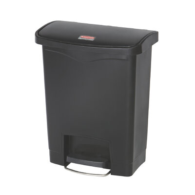 30L HYGIENIC PEDAL BIN (FRONT STEP) BLACK