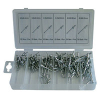 150pce Aluminium Rivet Assortment - Normex 14-215