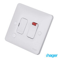 Hager Sollysta 13A FCU Switch Flex Outlet & Neon WMSSU83FON