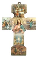 Mysteries of light  Wood Cross 3 1/2 inch   (10194)