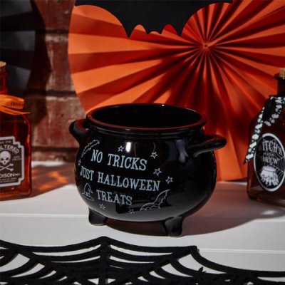 Halloween Treat Cauldron - Black 