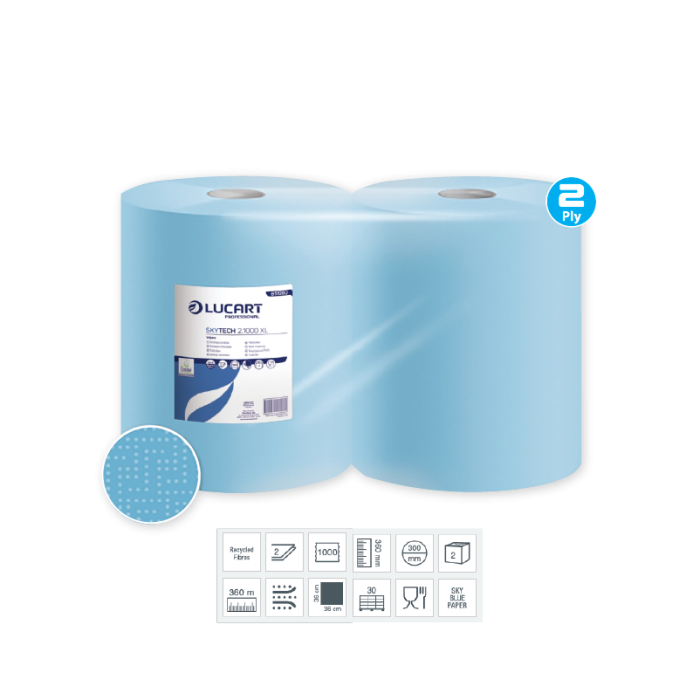 2-Ply Wiper Rolls (1000 Sheets)
