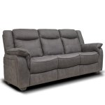 Argentina Fabric 3-Seater Sofa - Charcoal