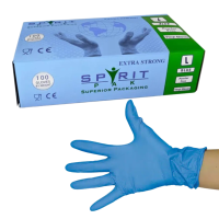 Powder Free Blue Vinyl Gloves 100pk - Large
