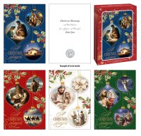 Gold Stamped Christmas Box/12 cards   (92827)
