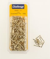Challenge Brassed Escutcheon Pins 15mm 100g