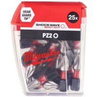 MILWAUKEE SCREWDRIVER BIT PZ2 25mm-25pc 4932472041