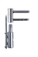 Mixacta 2D Adjustable Hinge - Female Exacta - Male Part On Plate - Capacitiy 100 Kg Zinc Plated