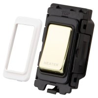 Polished Brass 20 Grid Module - HEATER - 3050-050HR