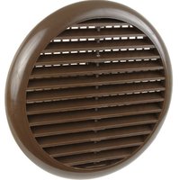 Circular Push-In Wall Vent 165mm Brown