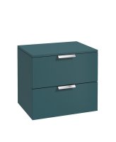 STOCKHOLM 60CM UNIT WITH COUNTER TOP CHROME HANDLE MATT OCEAN BLUE
