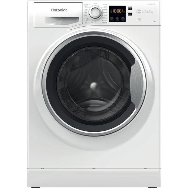 Hotpoint Anti-stain Washing Machine 8kg 1400rpm - White | NSWE 846 WS UK