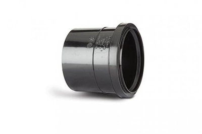 Soil 110mm Single Socket Coupler Black