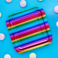 Rainbow Paper Plates - Pack of 10