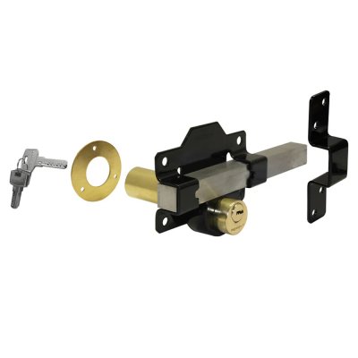 50mm No.1127 Double Locking Long Throw Lock with Elongated Keep & Stainless Steel Bar (A4/316)