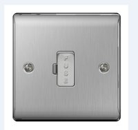 NEXUS BRUSHED STEEL 13A FUSED CONNECTION UNIT UNSWITCHED