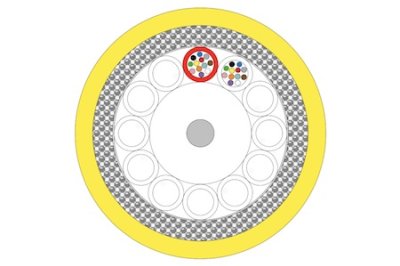 Indoor fiber optic cable 24FO SM 9/125&micro;m - LTC - Cca