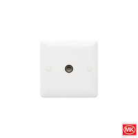 MK 1G Single Outlet Male Non-Isolated TV - MB3520WHI