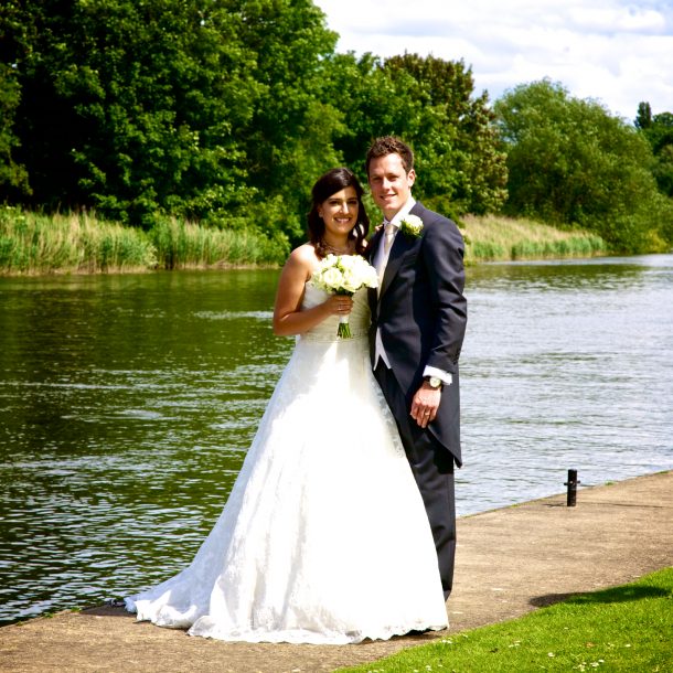 Newlywed Couple By River