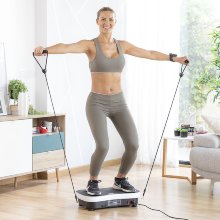 Plataforma Vibratoria de Entrenamiento con Accesorios y Guía de Ejercicios