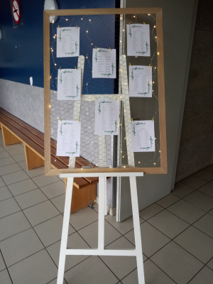 Cadre en bois et grillage