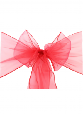 Noeud de chaise en Organza rouge - 105