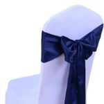 Noeud de chaise en Satin bleu marine R152