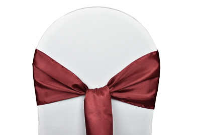 Noeud de chaise en satin bordeaux - 160